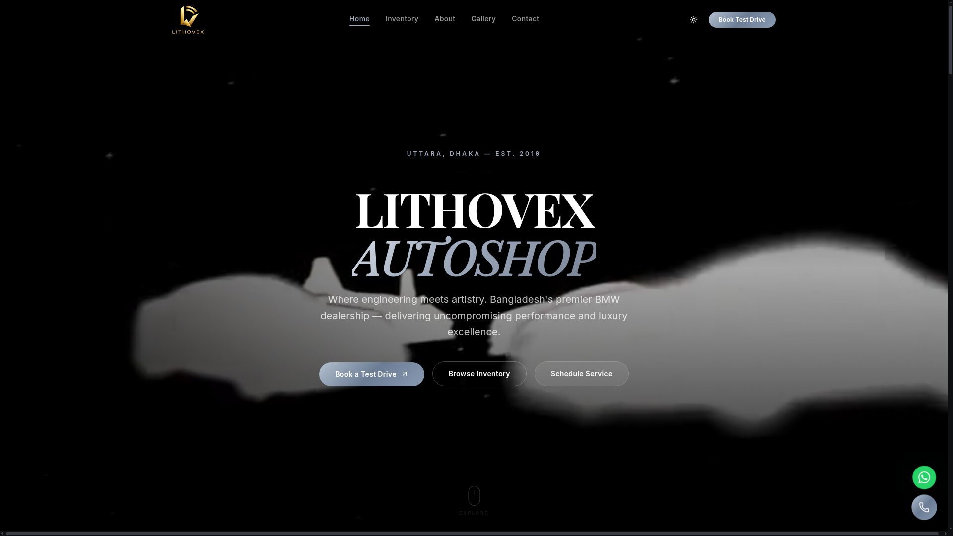 Lithovex Autoshop — BMW dealership homepage